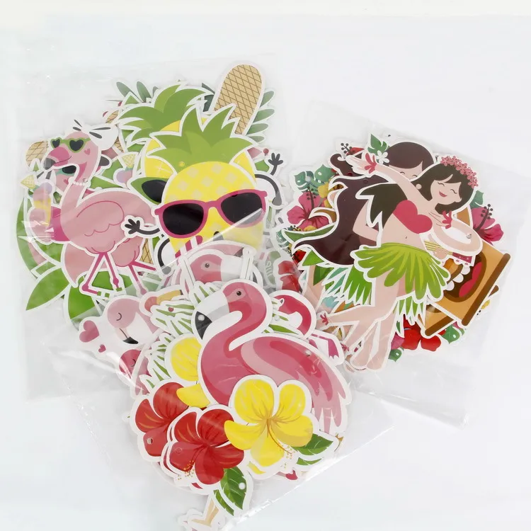 Hawaiianische Luau Flamingo Party Dekorationen Papier Girlande Banner Tropisches Thema Geburtstag Hängende Wand Dekor