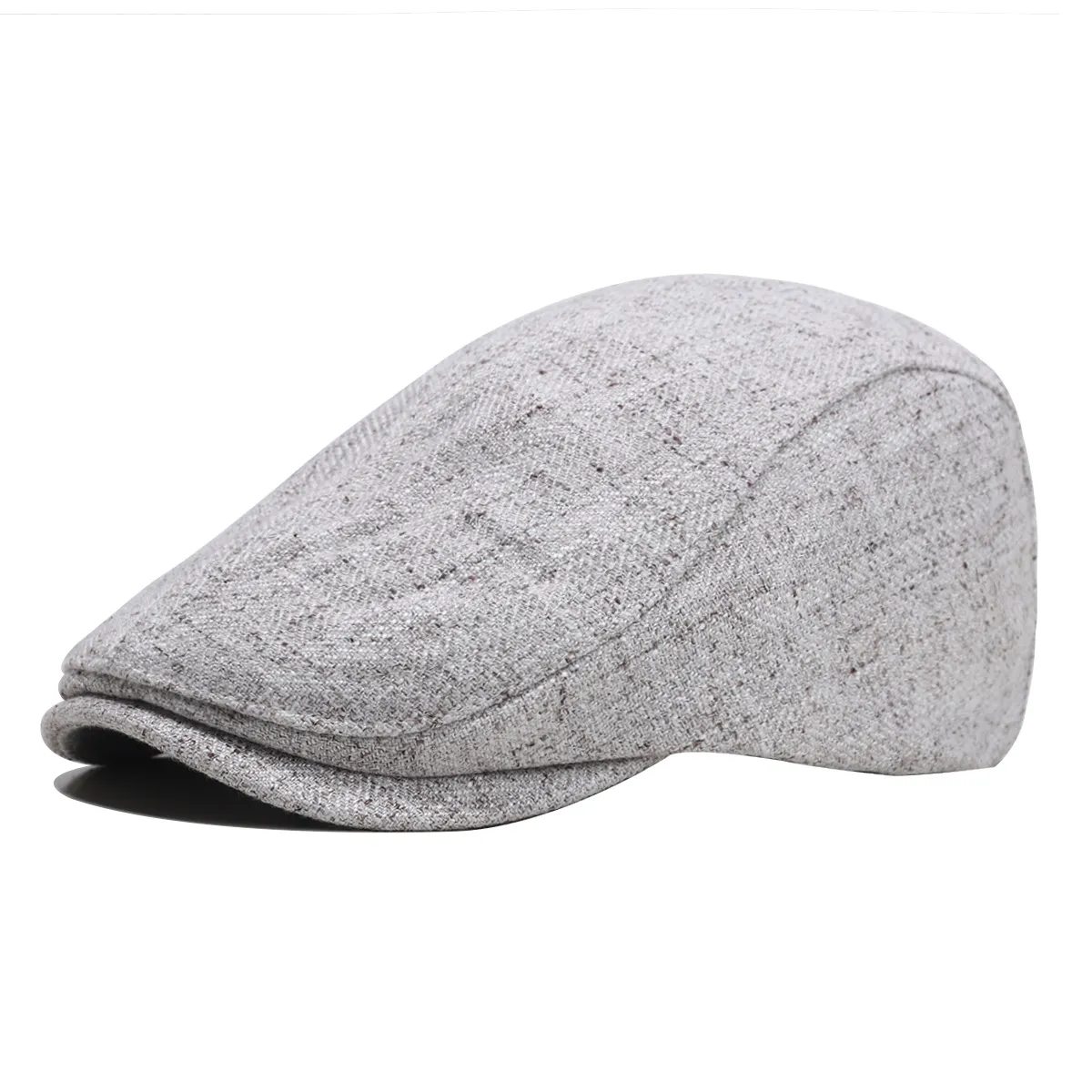 British Retro Newsboy Cap Unisex Solid Color Minimalist Flat Cap Casual Polyester Visor Hat For Men And Women