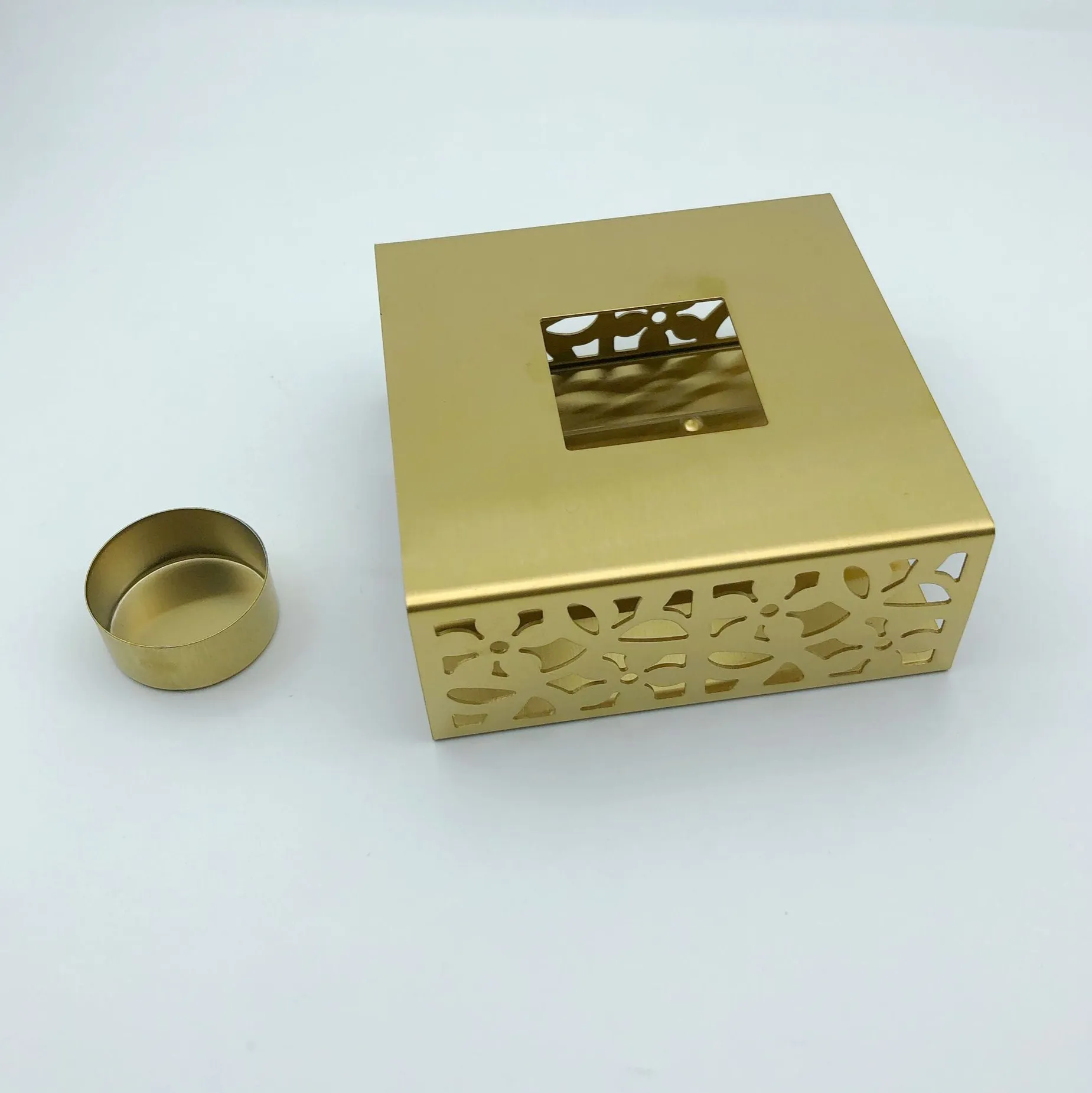 Edelstahl Teewärmer Quadratisch Titan Gold Beheizte Basis Teekanne Heizer Heizungsständer Halter Für Küche Teeware