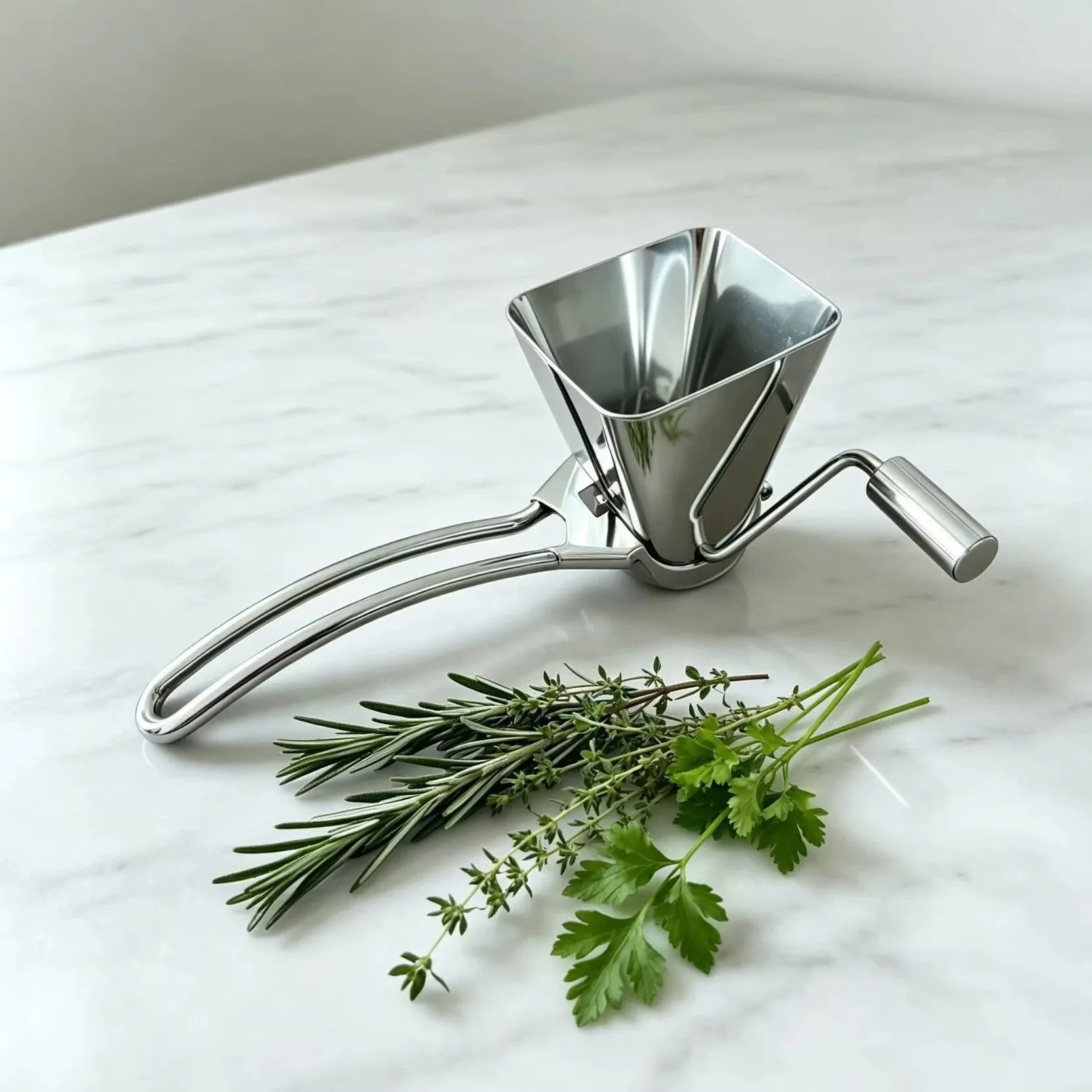 Stainless Steel Manual Herb Chopper Multifunctional Kitchen Vegetable Cutter Mincer Spice Grinder