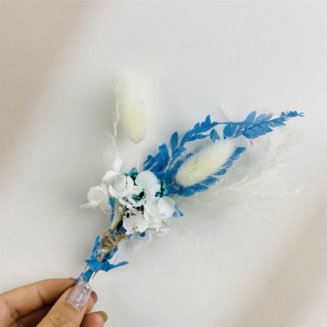 Mini Bouquet di Fiori Secchi Fiori Preservati Naturali Piccola Composizione Floreale per Decorazione Murale Artigianato Cornice per Foto DIY