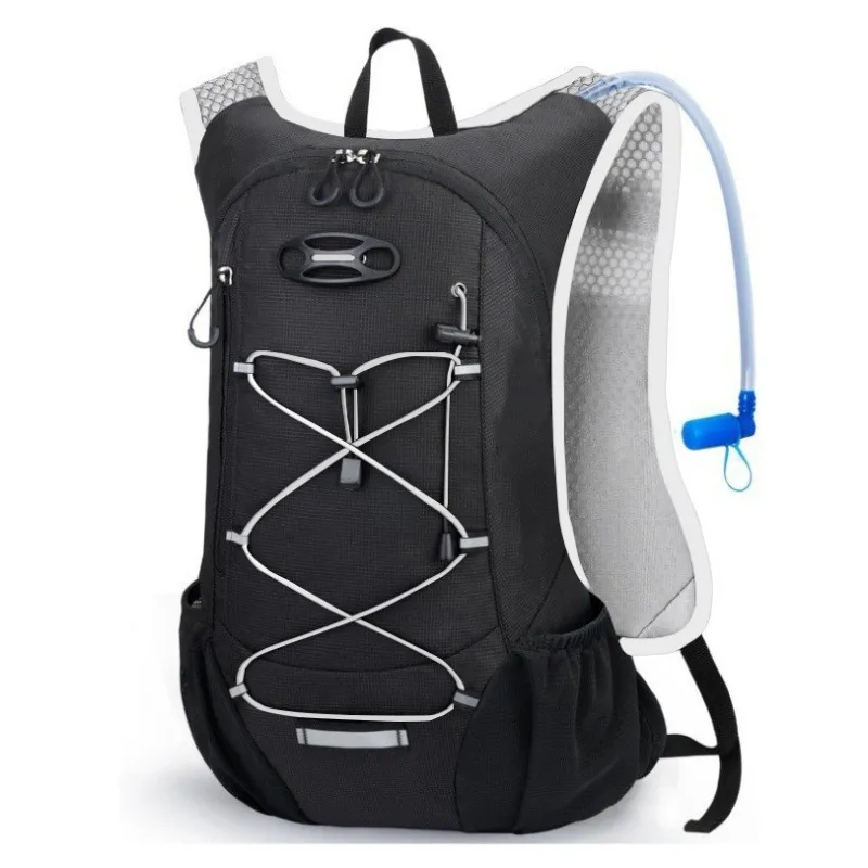 Sac à Dos de Cyclisme Léger Rucksack de Sport en Plein Air Randonnée Alpinisme Daypack Avec Porte-Casque et Bande Réfléchissante