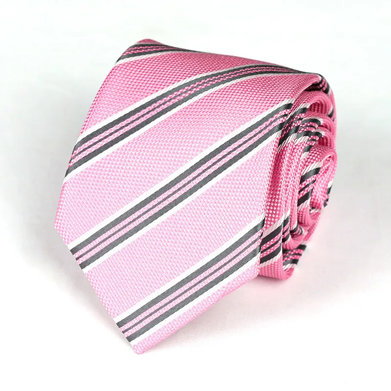 Men Formal Business Wedding Tie Korean Style Narrow Stripe Jacquard Necktie For Groom Professional Suit Neckwear