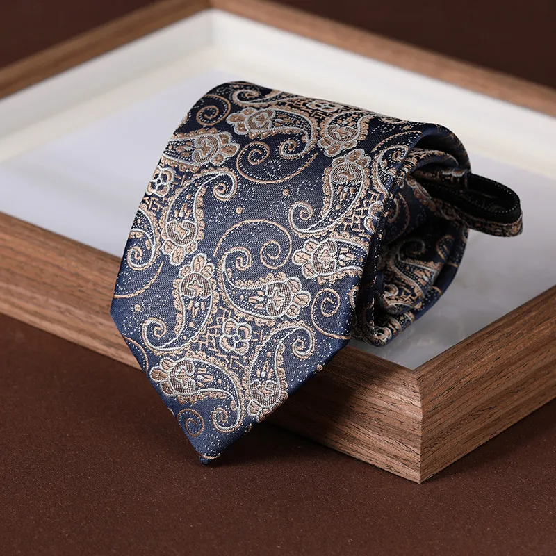 Business Formal Zipper Paisley Pattern Men Women Wedding Groom Best Man Matching Korean Style Fashion Necktie Accessory