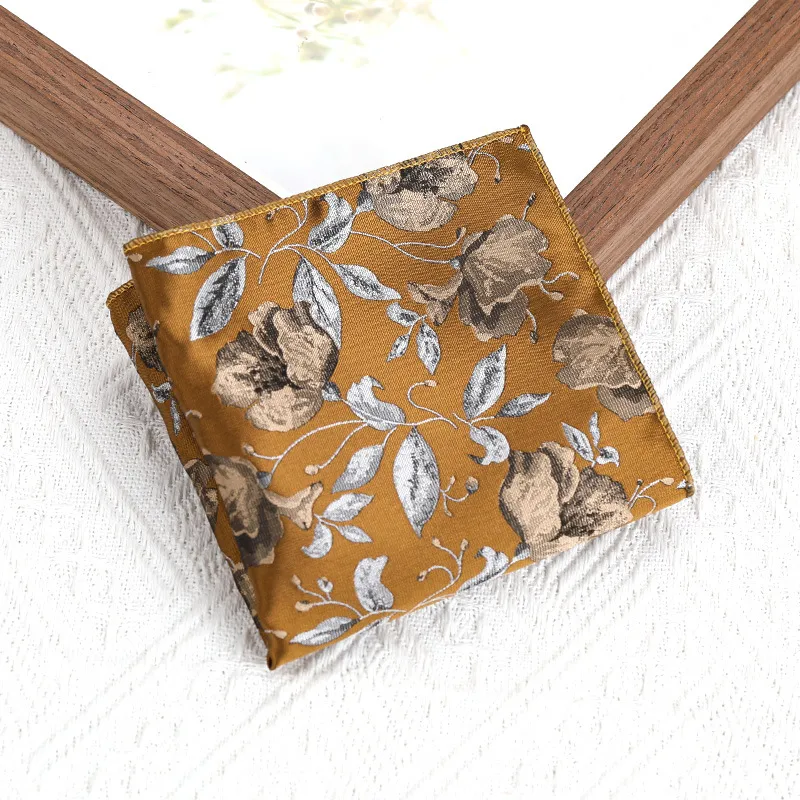 Heren Pochet Zakelijk Pak Zakdoek Retro Bloemen Jacquard Bruiloft Formeel Pak Borstzak Accessoires