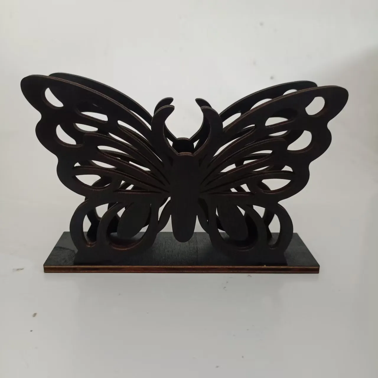 Portafazzoletti in Legno Stile Nordico Scatola Stand di Archiviazione Desktop Taglio Laser Distributore di Tovaglioli Decorazione per la Casa e l'Hotel