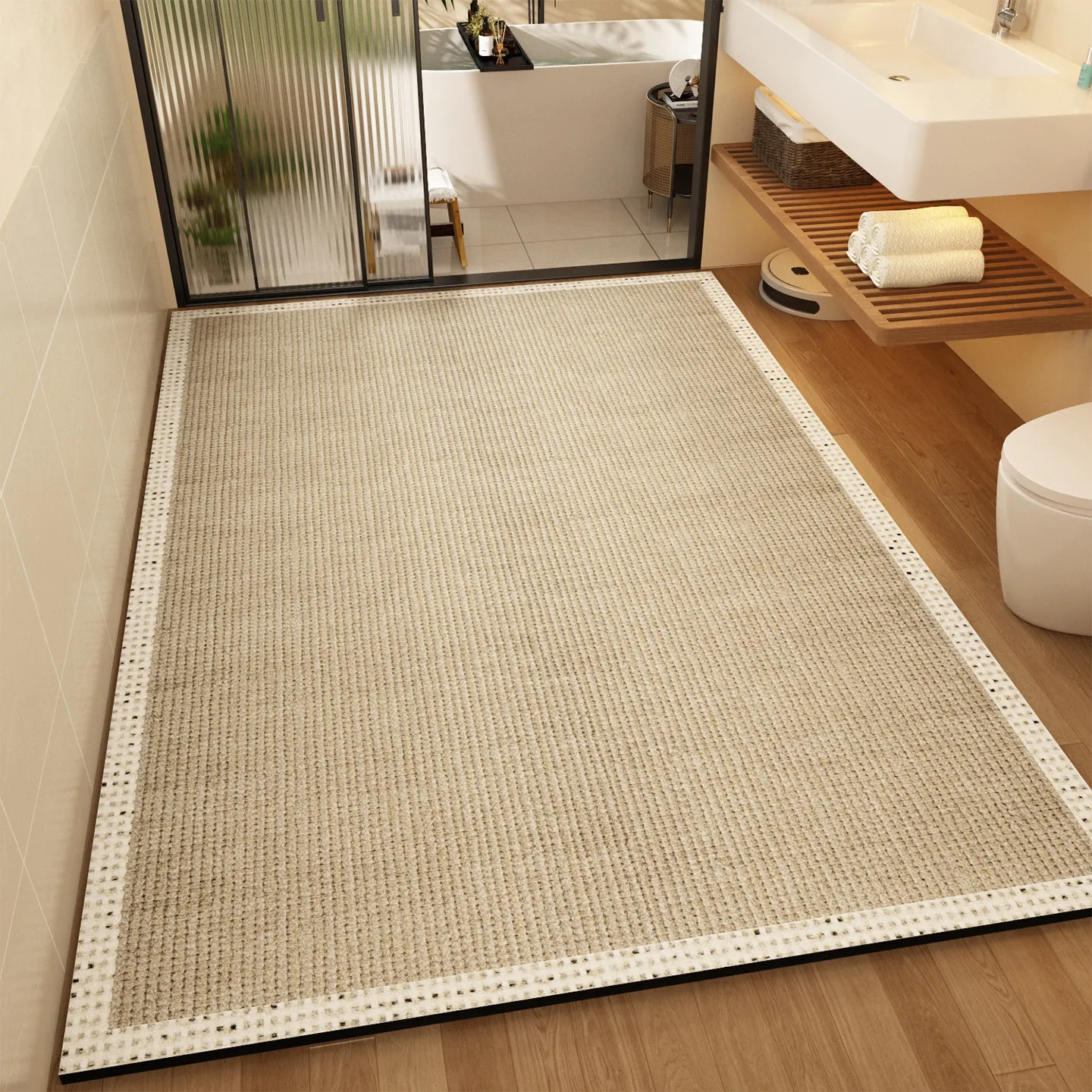 Diatomaceous Earth Bathroom Floor Mat Absorbent Quick-Drying Non-Slip Toilet Door Mat Household Large Area Carpet