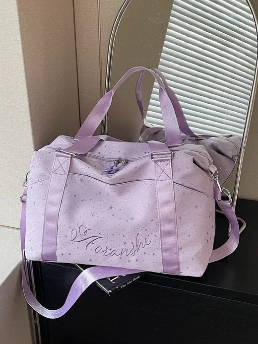 Travel Bag Large Capacity Waterproof Duffle Bag Starry Sky Print Casual Commuting Fitness Yoga Shoulder Bag For Unisex