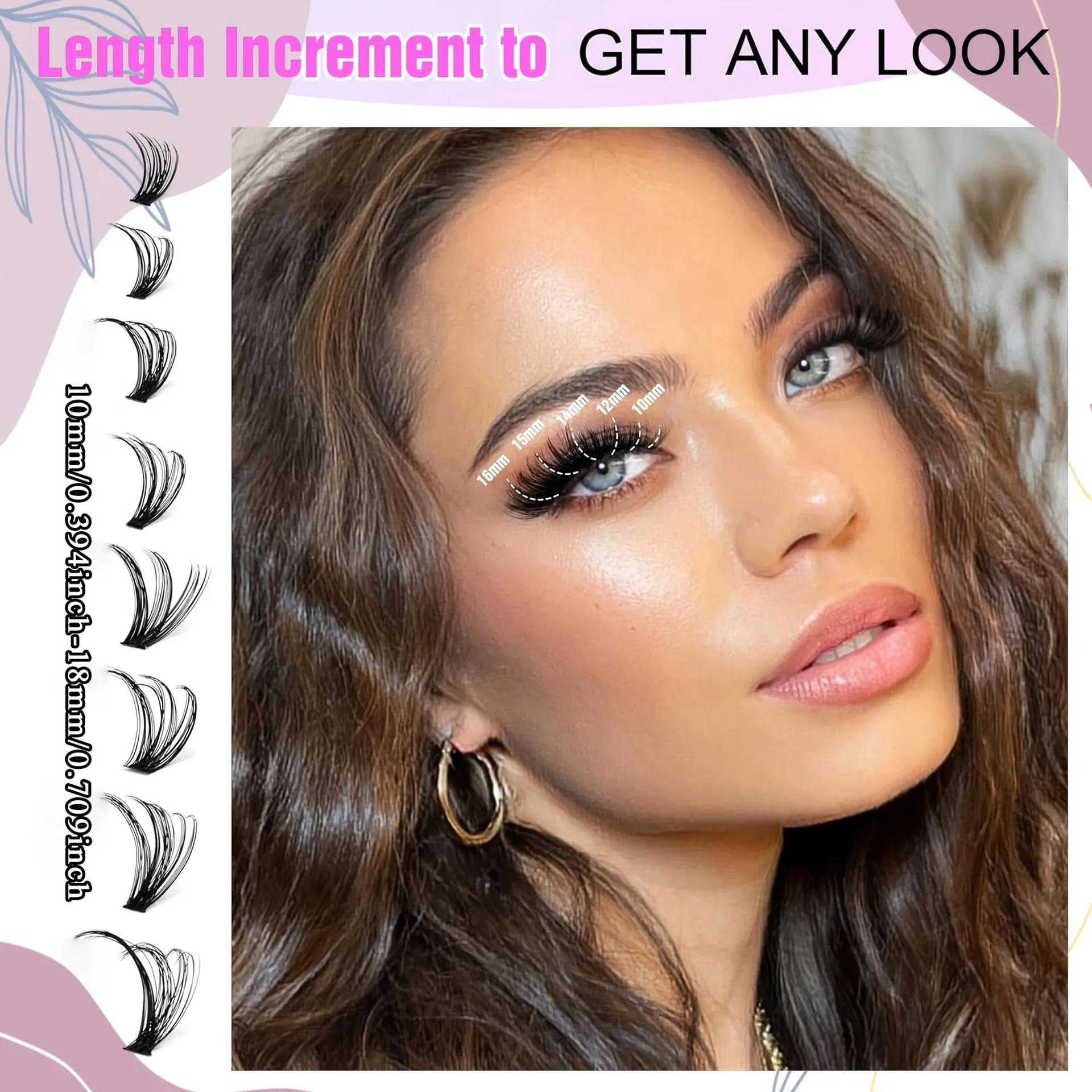 Natural Cluster False Eyelashes 3D Segmented Synthetic Fiber Thick Soft Eye Lashes Extension Makeup Beauty Tools