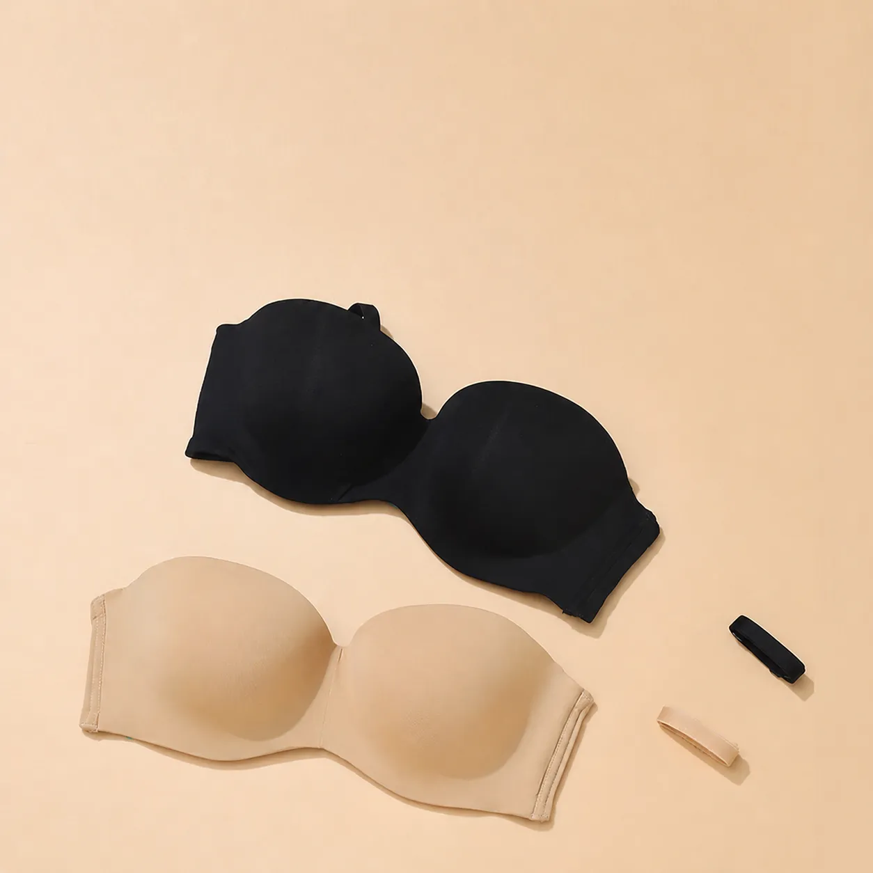 Reggiseno Senza Spalline Taglie Forti Donna Senza Cuciture Invisibile Push Up Antiscivolo Bandeau Lingerie Nylon Poliestere Intimo