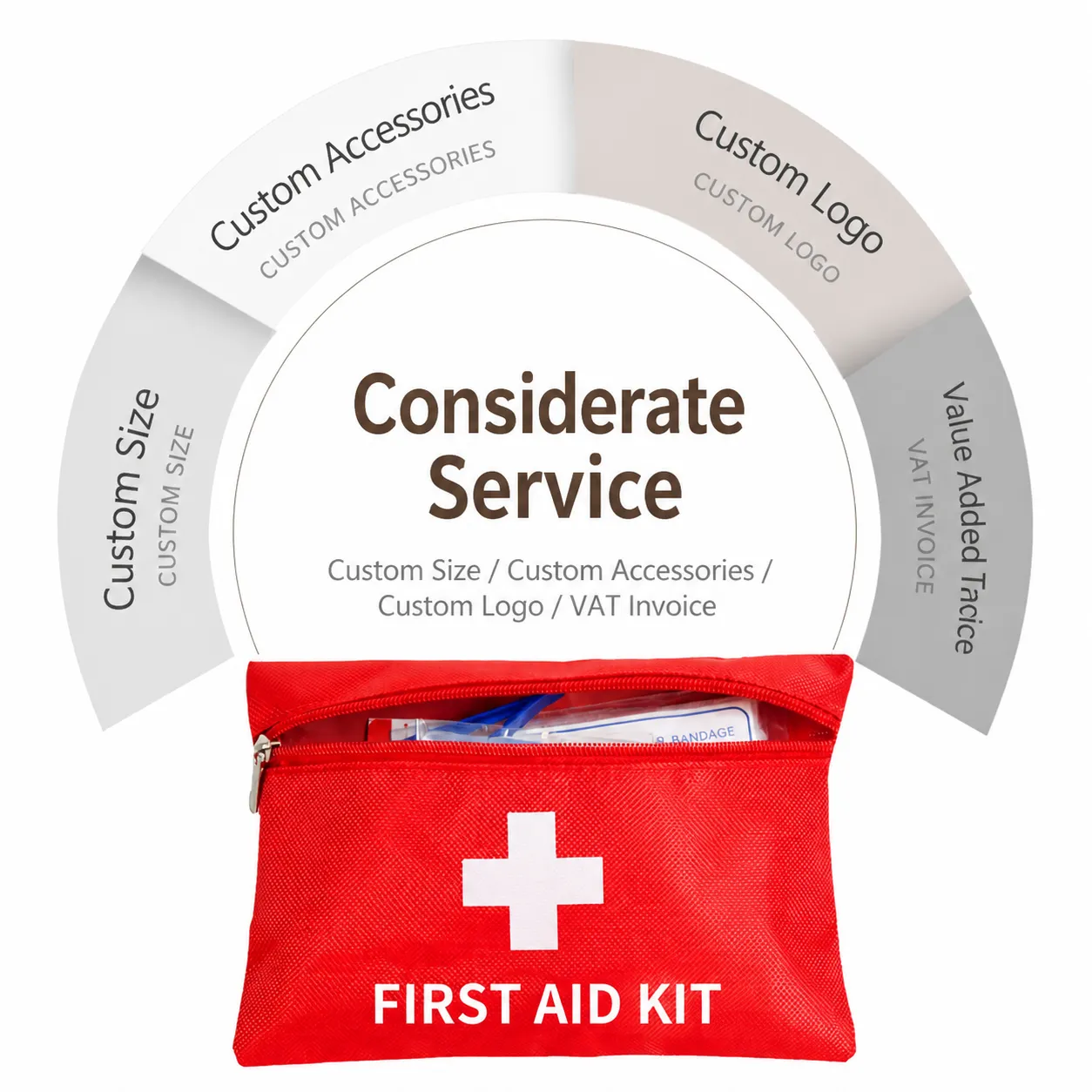 Trousse de Premiers Secours d'Urgence Sac Médical de Survie Imperméable Portable Extérieur Voiture Voyage Fournitures Médicales Rouge