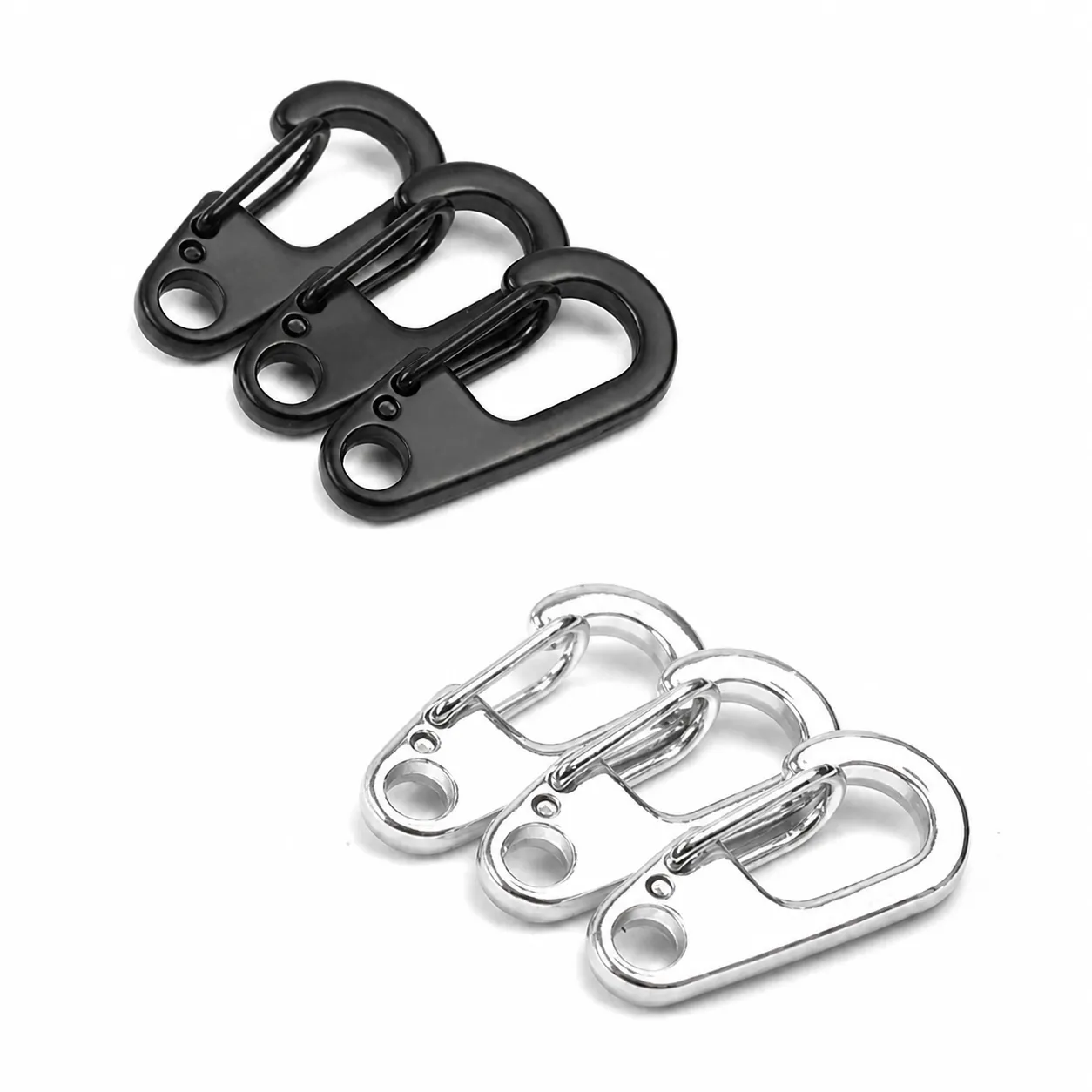 Minimalistisch Mini D Geformt Metall Karabiner Schlüsselanhänger Tragbar EDC Outdoor Schnellverbindung Schnapphaken Schlüsselring Werkzeug