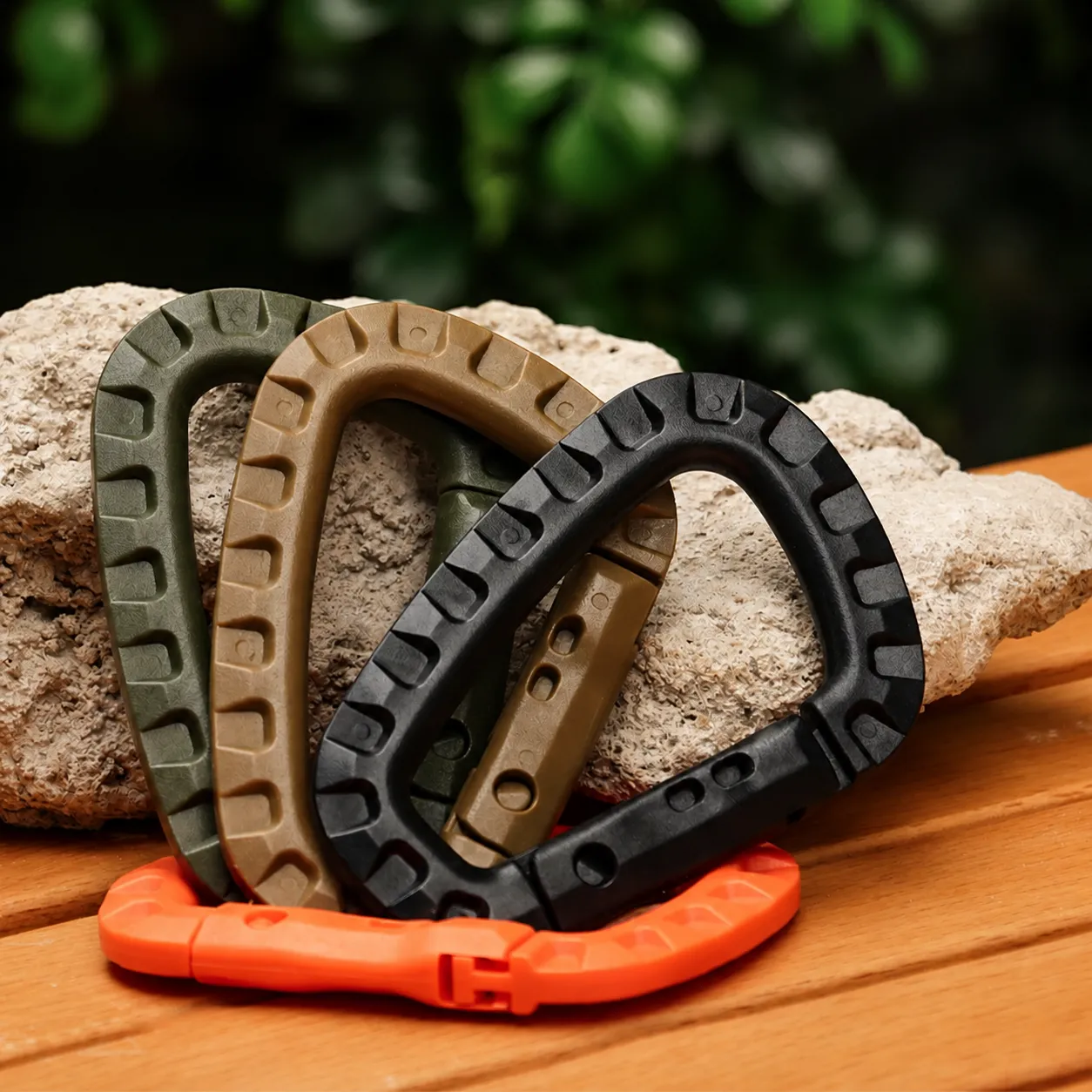 Taktischer Kunststoff-Stahl D-Ring Karabiner Leichter Camping Rucksack Schnapphaken Multifunktion Schlüsselanhänger Outdoor-Ausrüstung