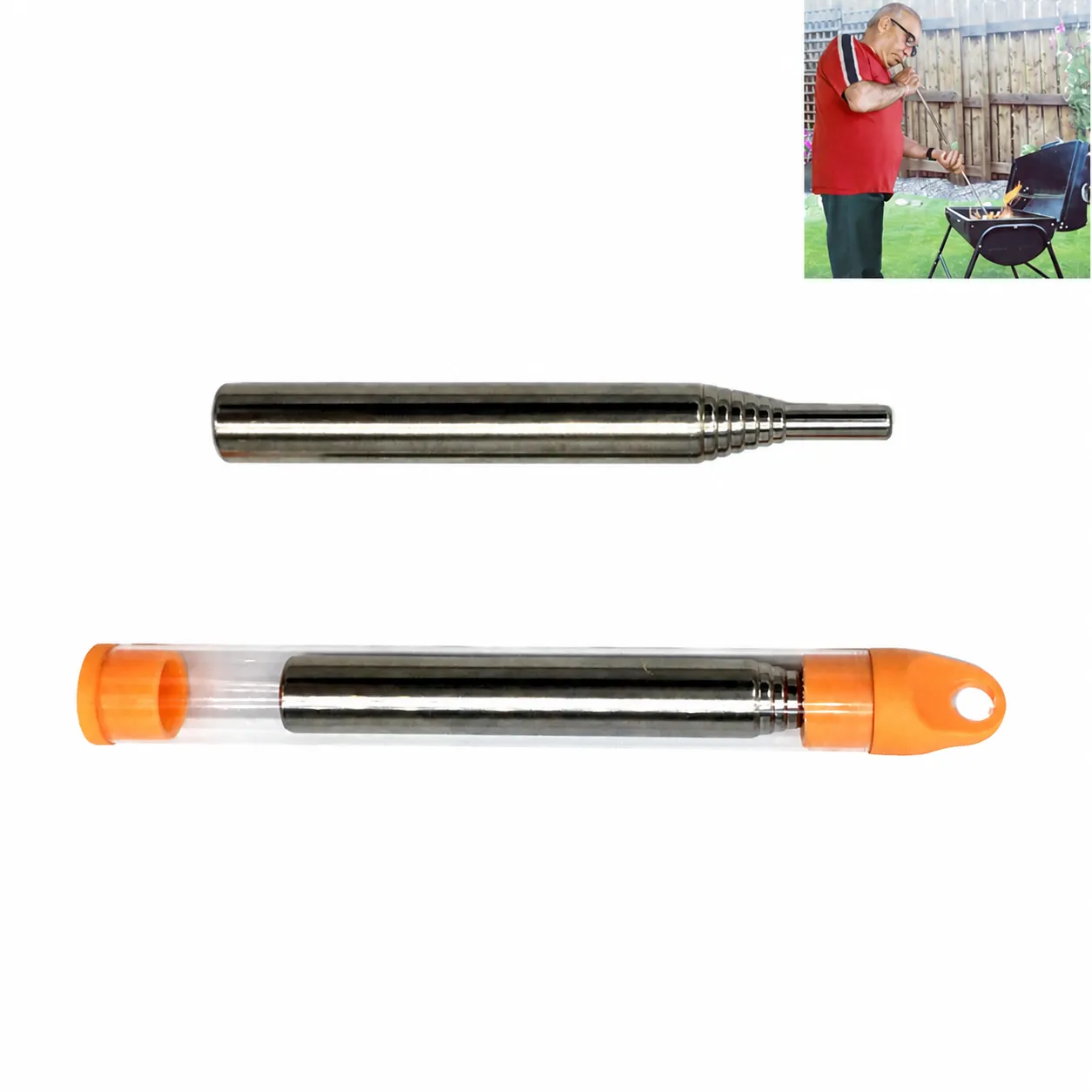 Stainless Steel Pocket Bellow Telescopic Fire Starter Tool Portable Outdoor Camping Survival Blow Fire Tube