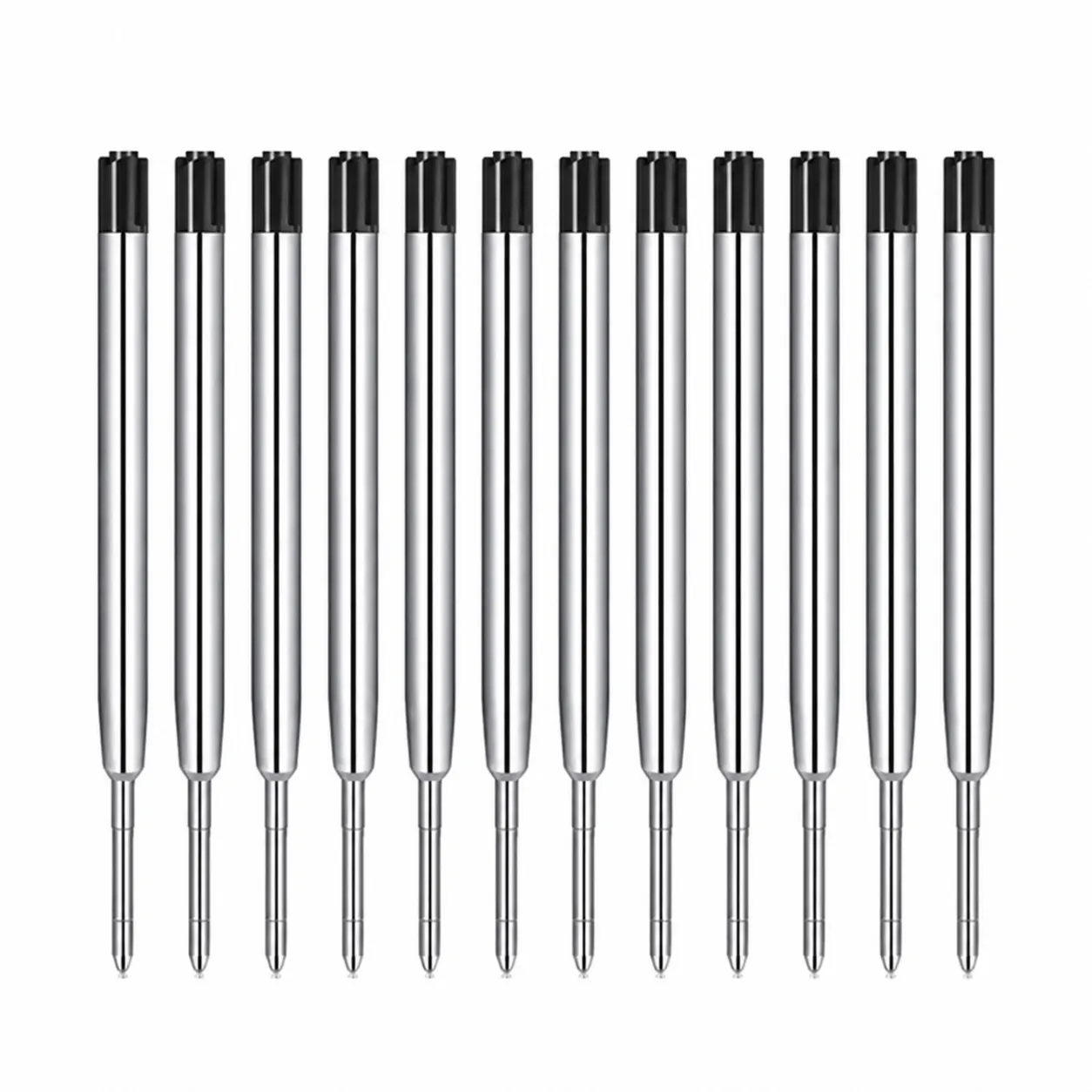 Recambio de Bolígrafo de Metal Universal Recambio de Bolígrafo Táctico Tinta Negra Suministros Escolares de Oficina
