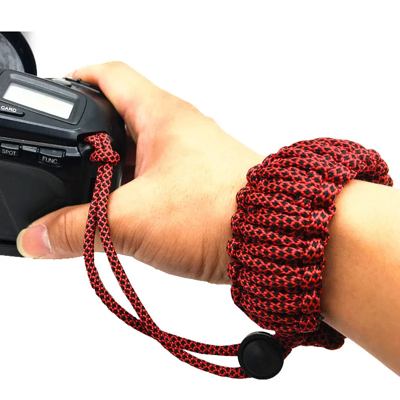Heiropoiito Plekto Paracord Survival Camera Wrist Strap 550 Paracord Hand Strap Anti-Loss Anti-Drop Photography Accessories