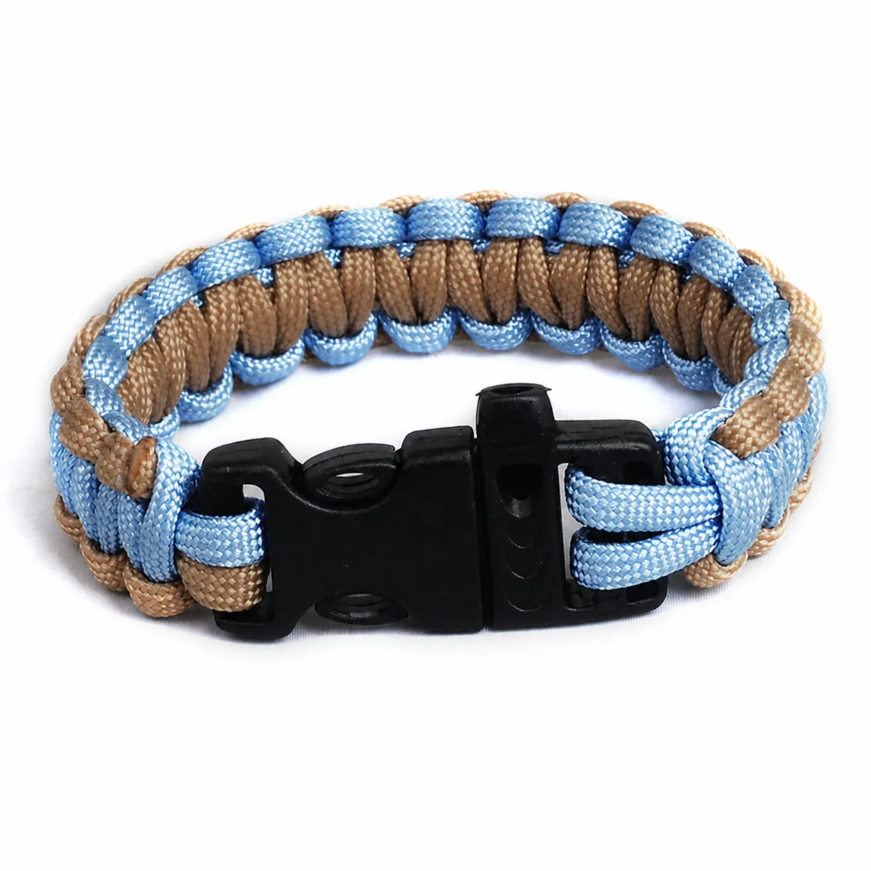 Outdoor Survival Emergency Parachute Cord Braided Bracelet Mountaineering Camping Nylon Survival Whistle Bracelet Jewelry