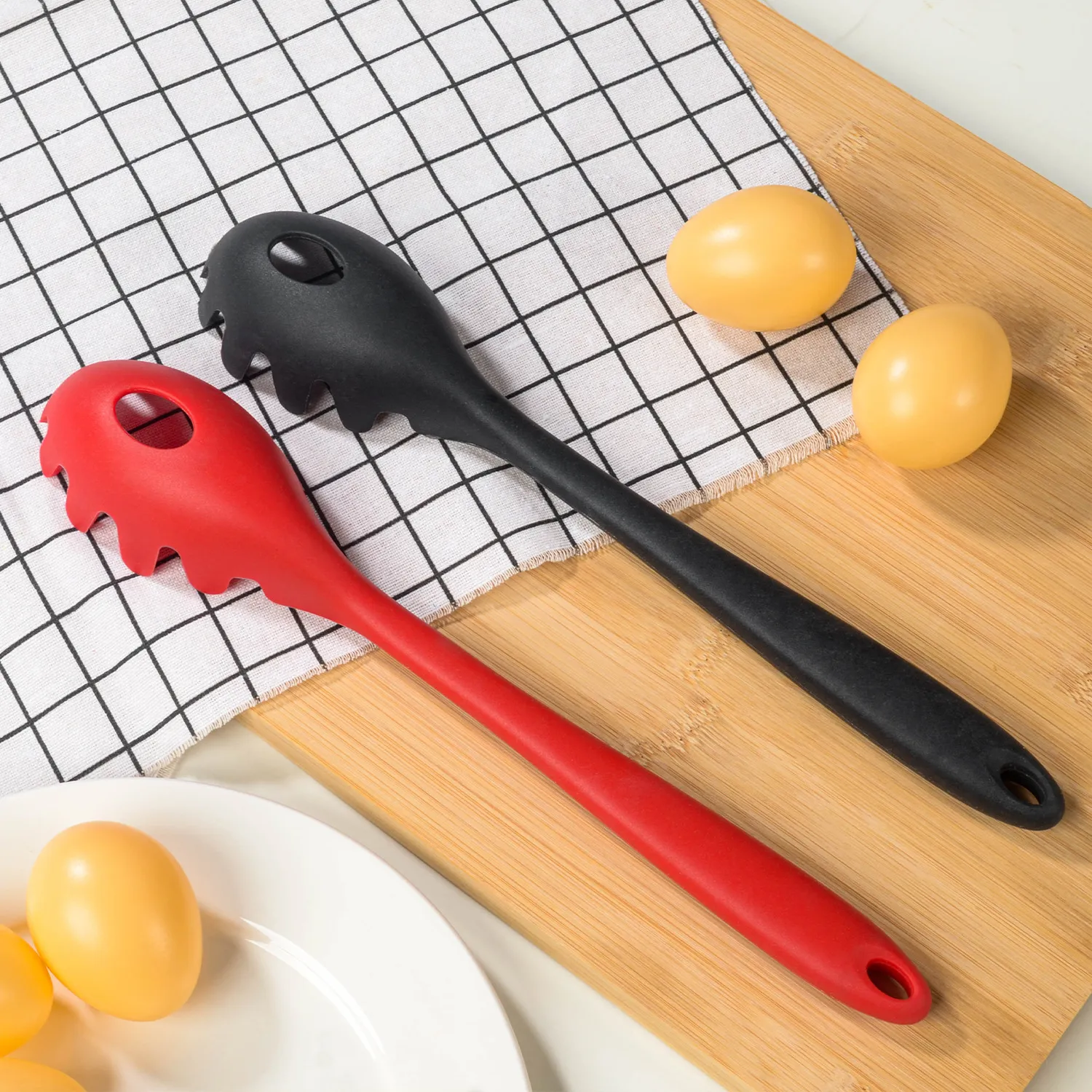 Siliconen Noedellepel Hittebestendige Vergiet Zeef Met Handvat Voor Keuken Koken Pasta
