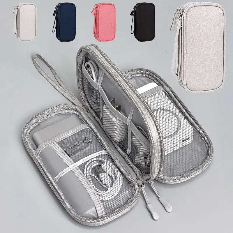 Multilayer Digital Storage Bag Portable Travel Organizer Pouch For Electronic Accessories Charger Data Cable Power Bank