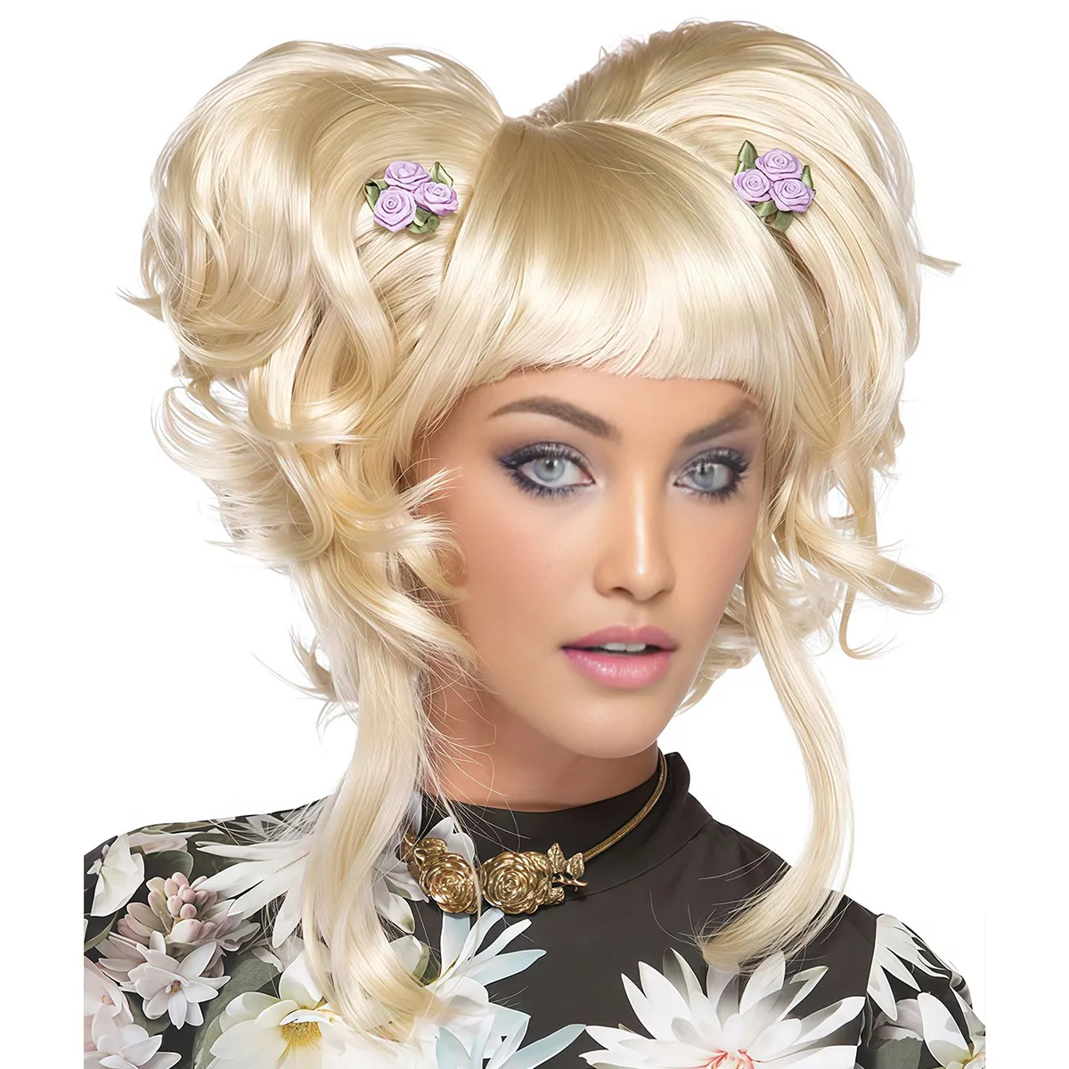 Court Style Vintage Short Curly Cosplay Wig Alice Wonderland Anime Party Halloween Heat Resistant Synthetic Hair Costume Wig