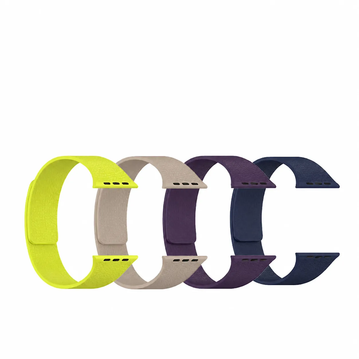 Silikon Magnetisch Uhrenarmband Für Apple Watch Ultra SE Kompatibel Weich Litschi Muster Ersatz Armband