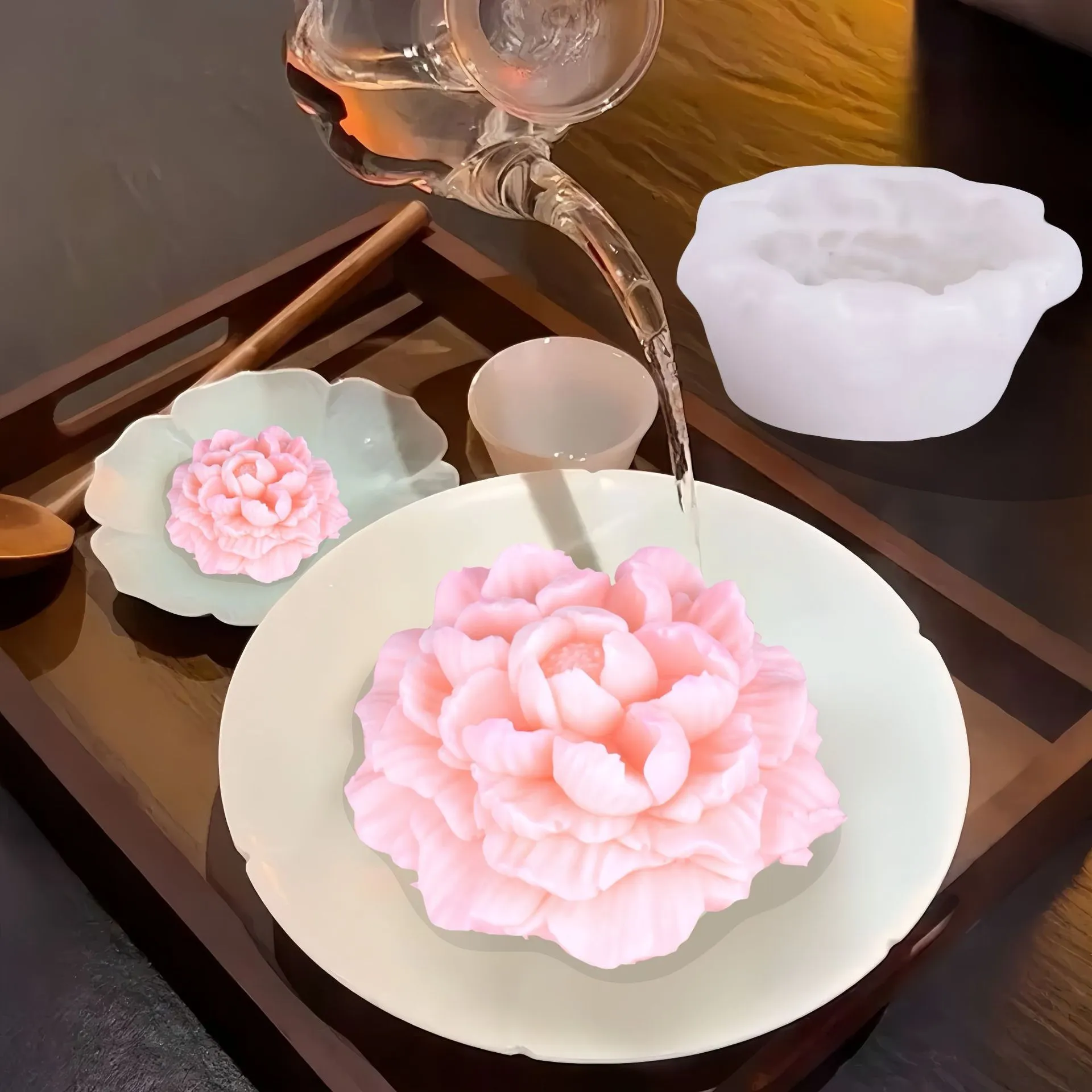 Stampi in Silicone per Fiori di Peonia e Giglio Stampi per Torte Fondente Strumenti da Forno per Creazione di Dolci e Cioccolato DIY