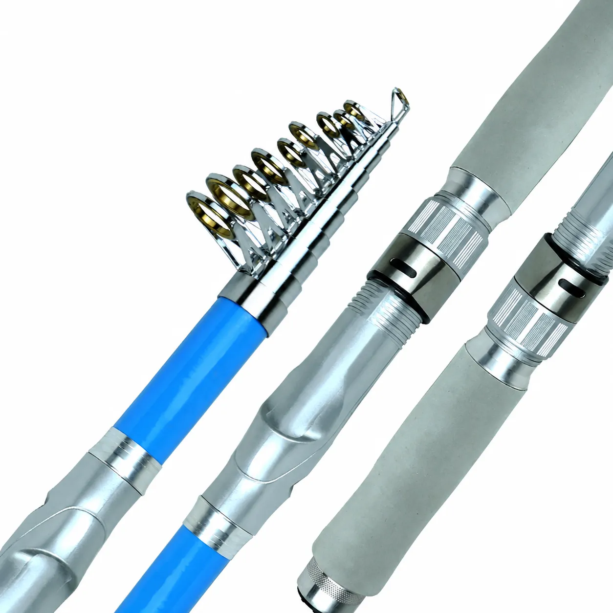 Telescopic Fishing Rod Portable Fiberglass Lure Rod Sea Fishing Pole Travel Freshwater Saltwater Fishing Gear