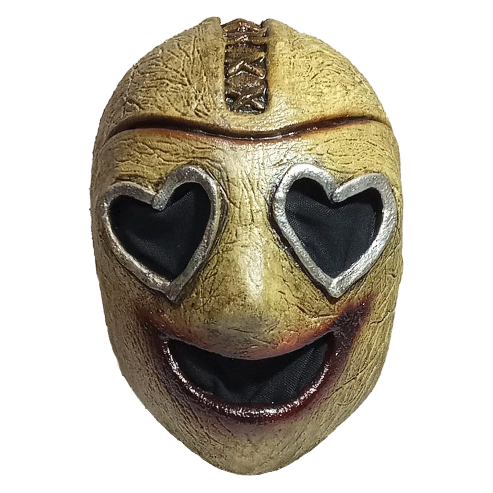 Halloween Horror Cosplay Latex Mask Heart Shaped Eyes Scary Party Masquerade Costume Prop Creepy Full Face Headgear