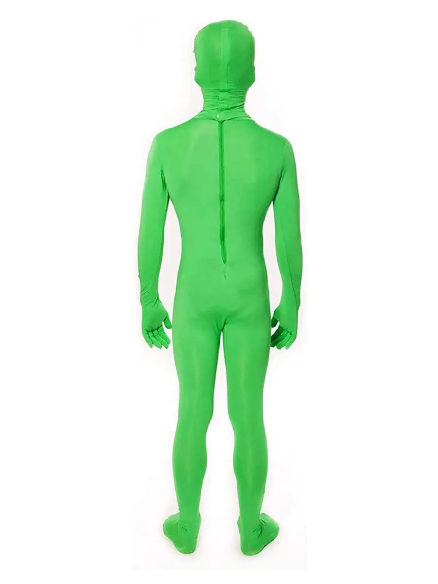 Disfraz de Cosplay de Alienígena Verde de Halloween Niños Adultos Body de Ciencia Ficción Vestido de Fiesta Ropa de Actuación