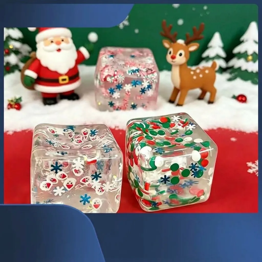 Weihnachten Begrenzt Eiswürfel Squishy Spielzeug Langsam Rückfedernd Maltose Stressabbau Fidget Spielzeug Für Weihnachtsfeier