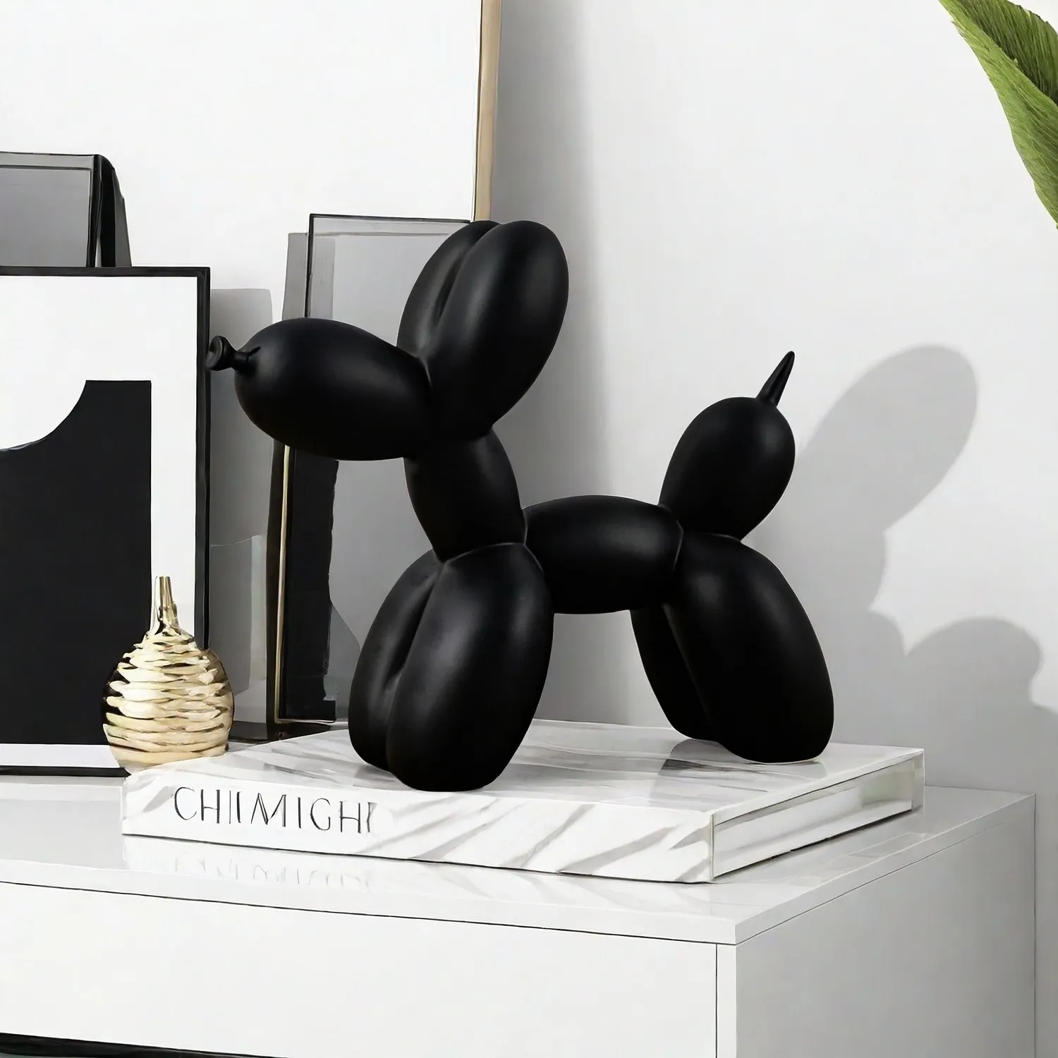 Moderno Minimalista Creativo Resina Perro Globo Figulina Nórdico Decoración Hogar Sala Estar Gabinete Vino Ornamento Escultura Arte