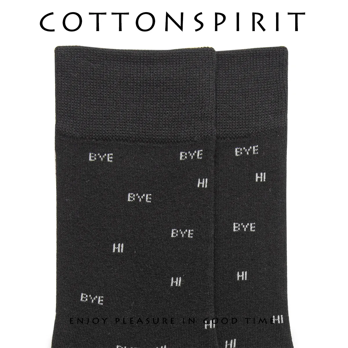 Unisex Crew Socks Cotton Black Casual Fashion Mid-Tube Skateboard Socks Breathable Sweat-Absorbent Letter Print Socks