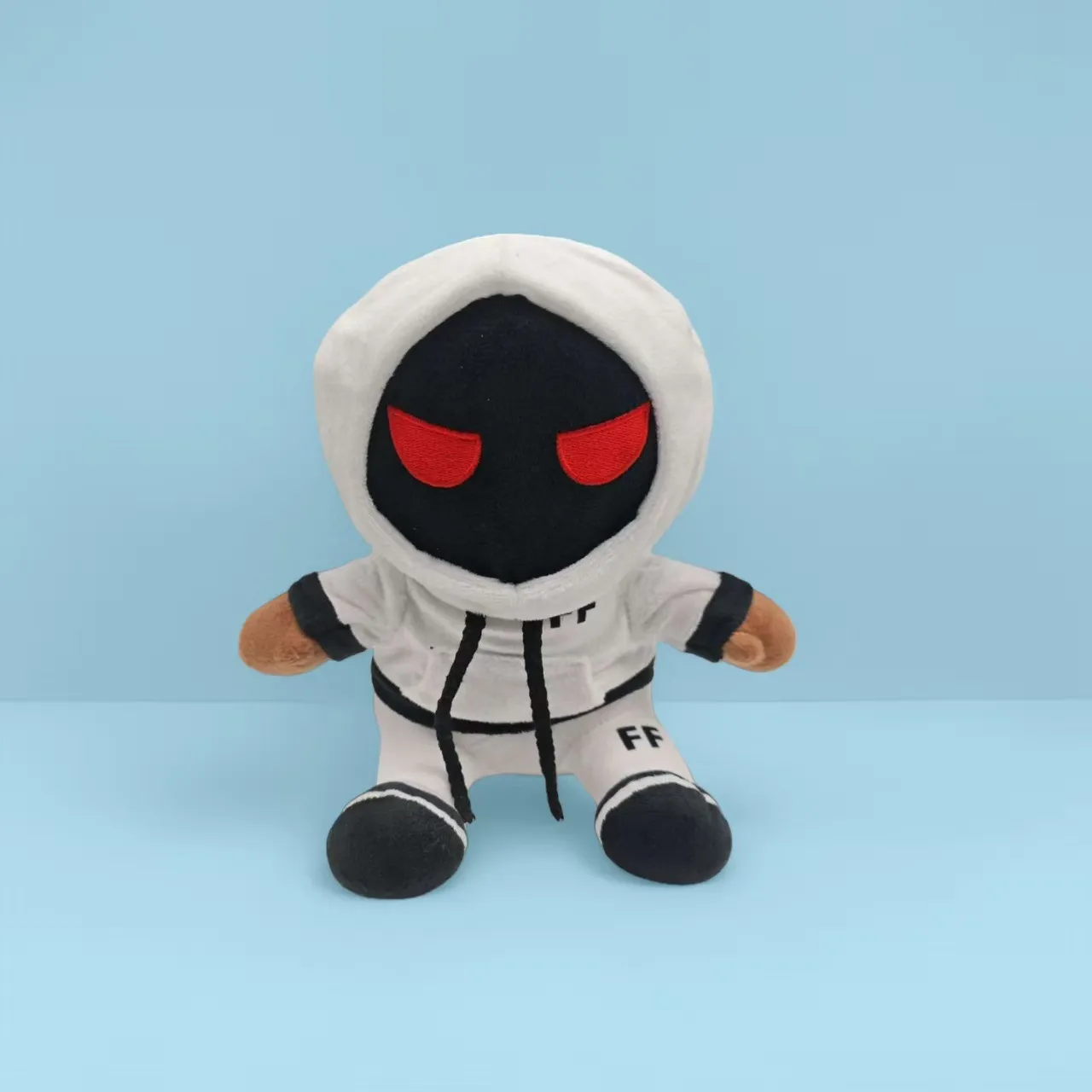 Fashion Short Plush White Hoodie Doll Cute Stuffed Plush Toy With Letter Print Design For Kids And Teens Collectible Gift