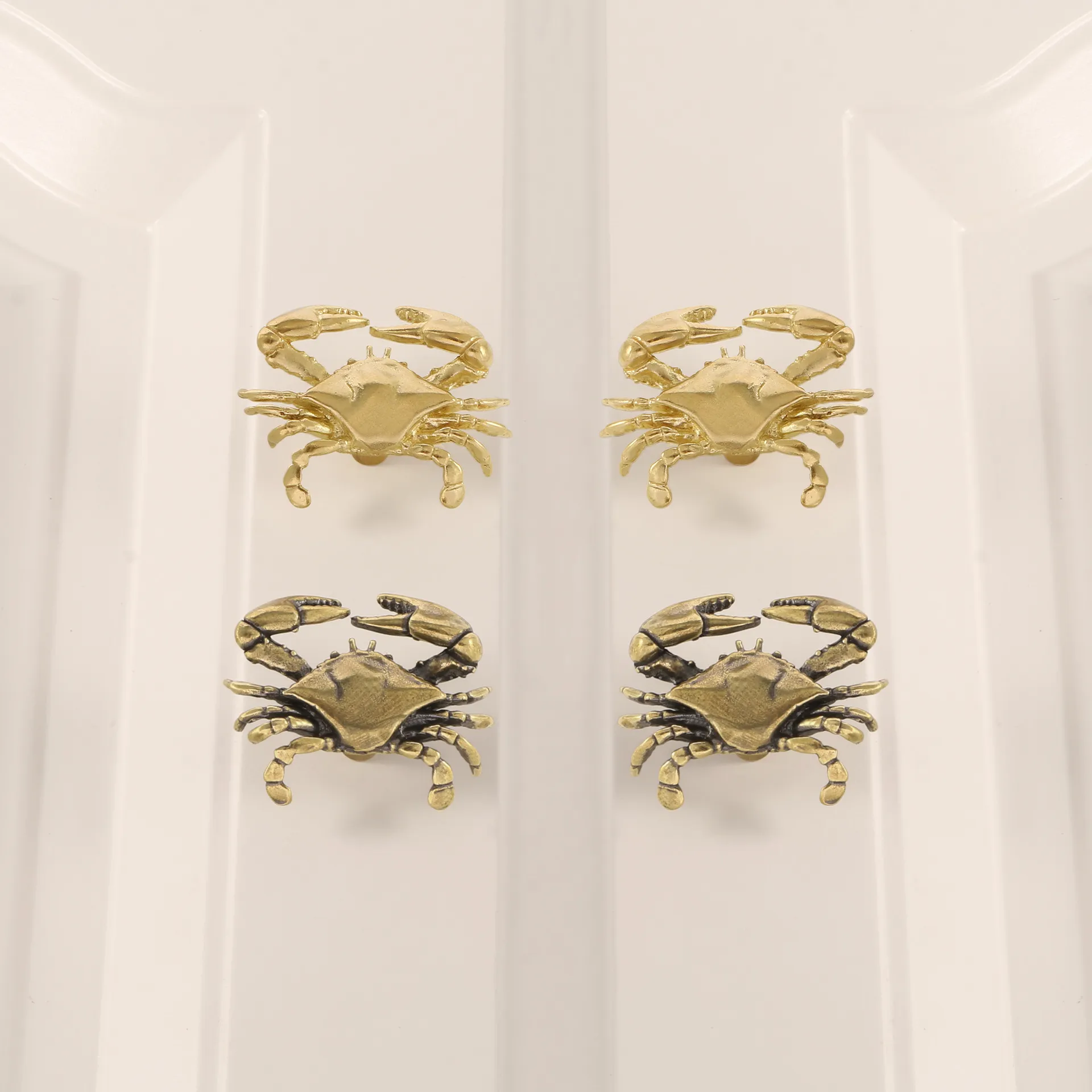 Luxus Kreativer Messing Krabbe Schrankgriff Vintage Tier Schubladengriff Gold Bronze Möbelbeschläge Für Schrank Kleiderschrank Tür