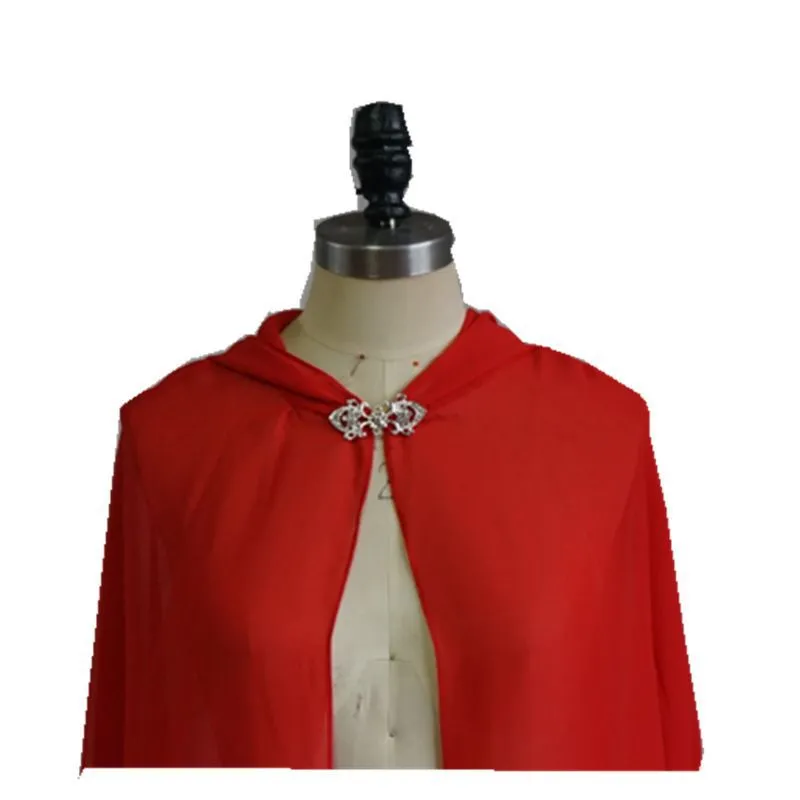 Women Chiffon Hooded Cloak Long Cape Elegant Solid Color Open Front Cardigan For Stage Performance Photography