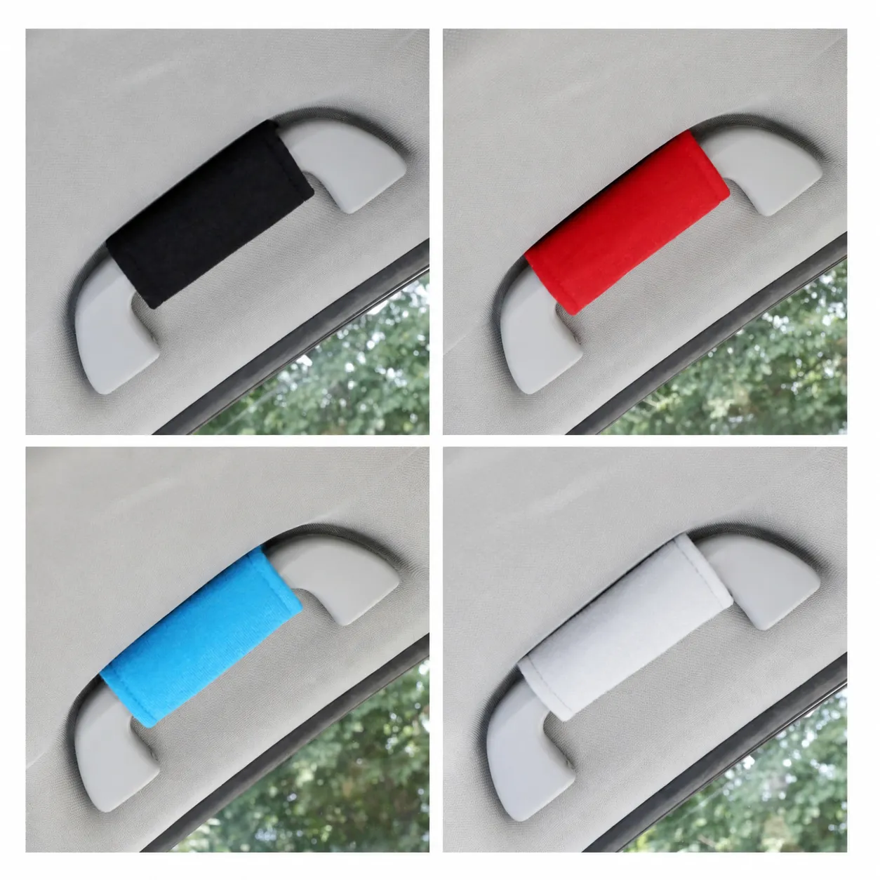 Universal Car Door Handle Cover Plush Soft Interior Roof Grab Handle Protective Sleeve Car Interior Accessories Decor
