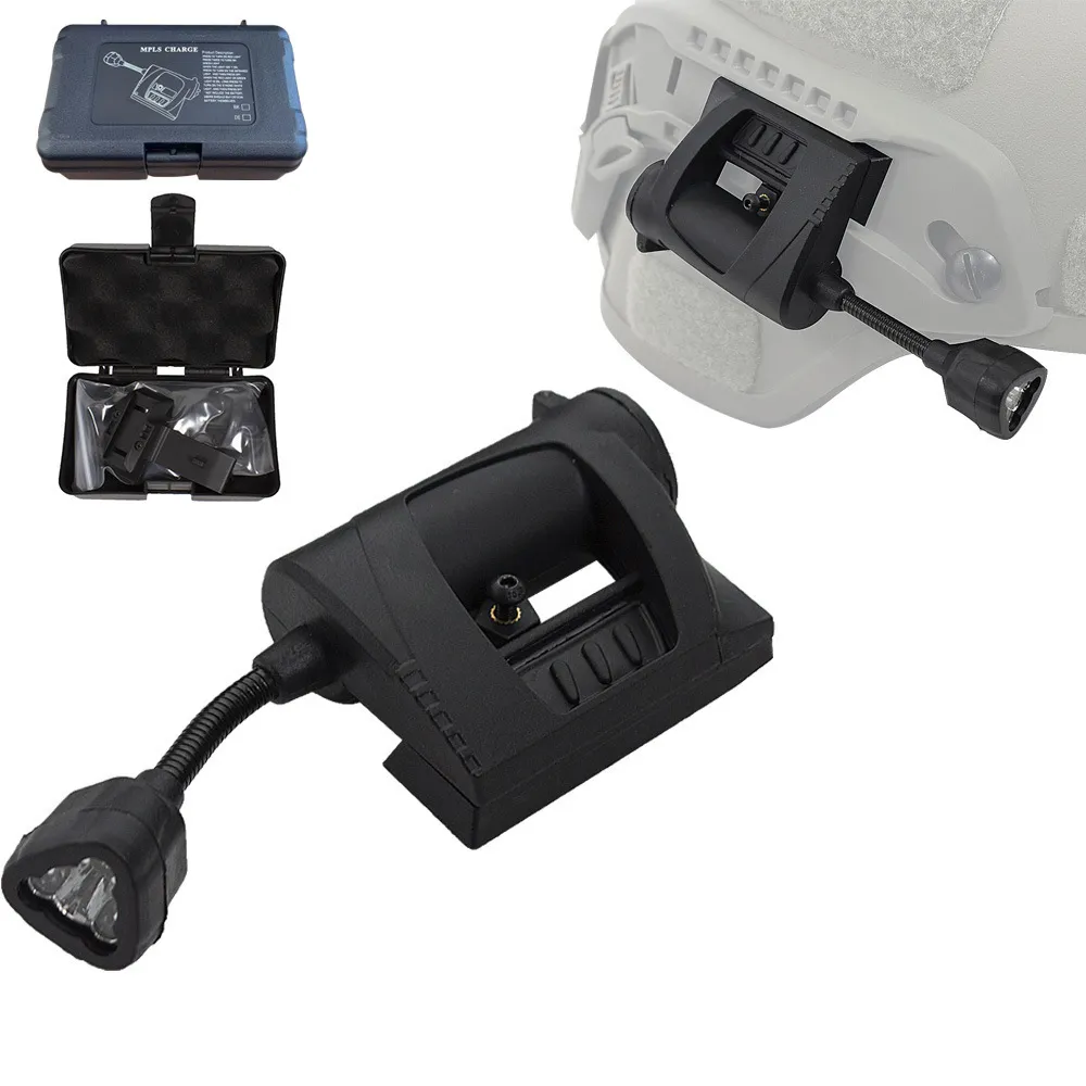 Luce Tattica per Elmetto LED 3 Modalità Sorgente Luminosa Luce Multifunzionale per Montaggio su Elmetto Campeggio All'aperto