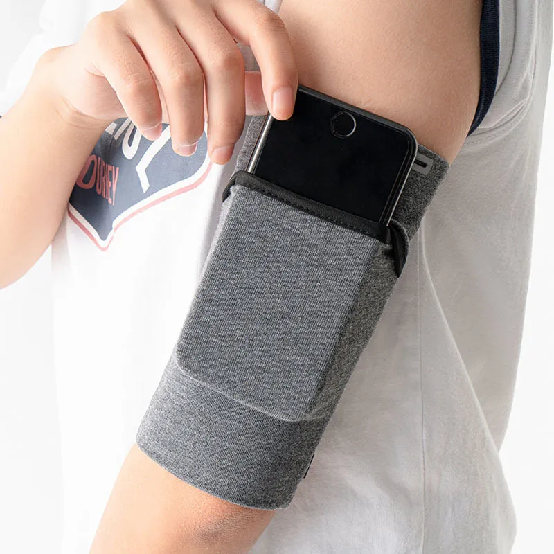 Unisex Outdoor Sports Running Arm Bag Breathable Polyester Mobile Phone Arm Pouch Fitness Arm Band Wrist Bag For Workout