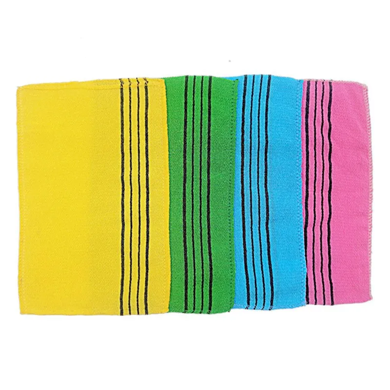 Guanto da Bagno Esfoliante in Rayon Guanto Doccia Corpo Asciugamano Rigato Per Pulizia Quotidiana Spa Accessori Bagno