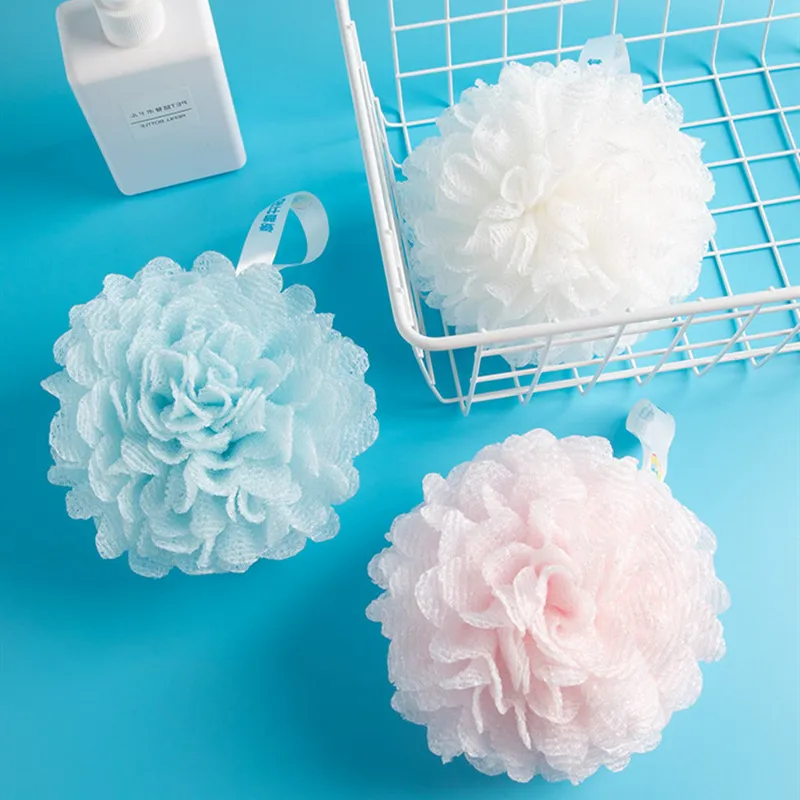 Esponja de Baño de Nailon Ondeado Malla Suave Bola de Baño Espuma Rápida Esponja de Ducha Limpieza Corporal Diaria Accesorios