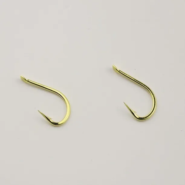 Gold Barbed Izu Fishing Hooks Butterfly Blade Shape Sharp Point Barbed Design For Freshwater Fishing Tackle