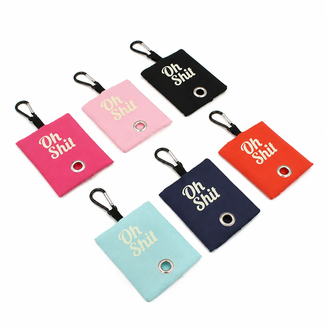 Portable Canvas Dog Waste Bag Holder Portable Pet Poop Bag Dispenser With Metal Carabiner For Outdoor Walking Pets