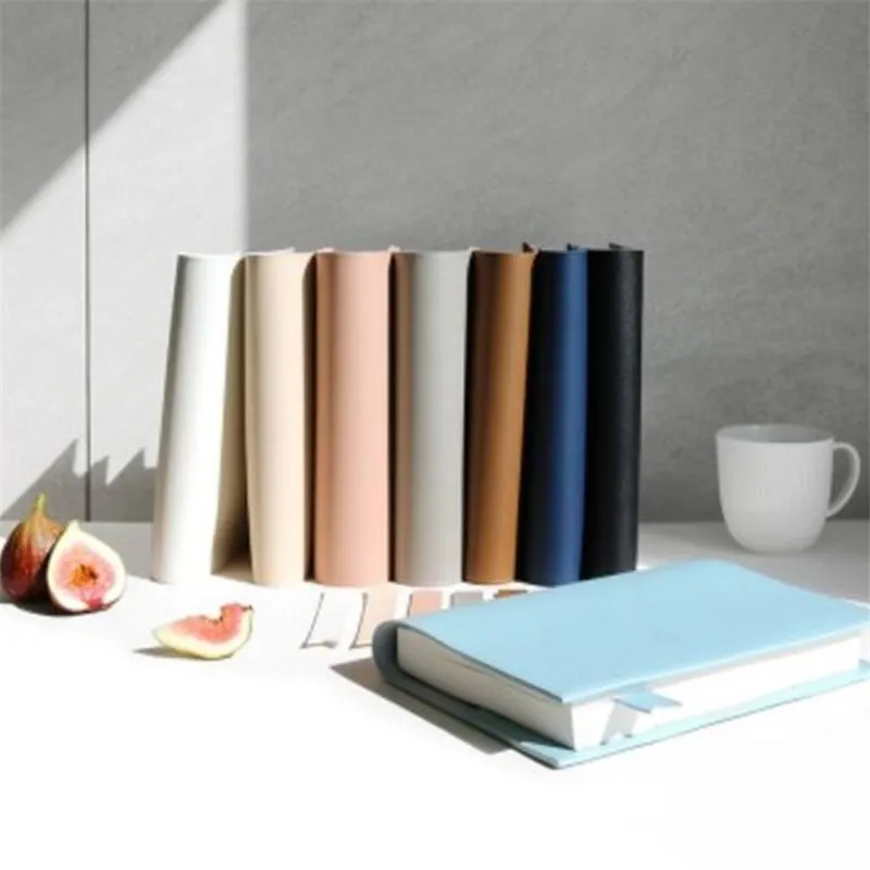 Korean Ins Minimalist PU Leather Notebook Protective Cover Journal Book Cover Student Office Diary Protector