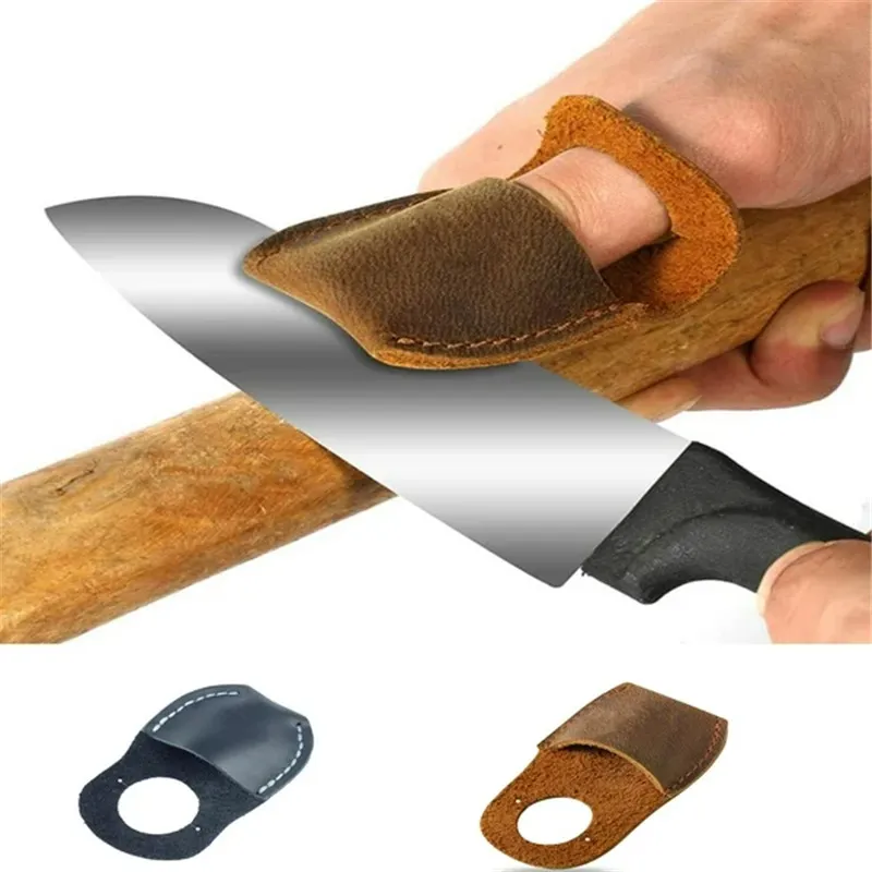 Rindsleder Holzbearbeitung Daumenschutz Schutzgurt Schnitzerei Handprotektor Verschleißfeste Leder Fingerschutz Für Handwerk