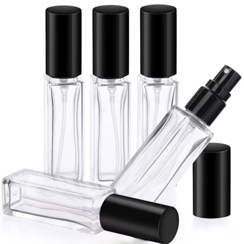 Frasco de Perfume de Vidrio Rellenable Portátil Botella de Spray de Niebla Fina Vacía Con Bomba de Presión Para Cosméticos