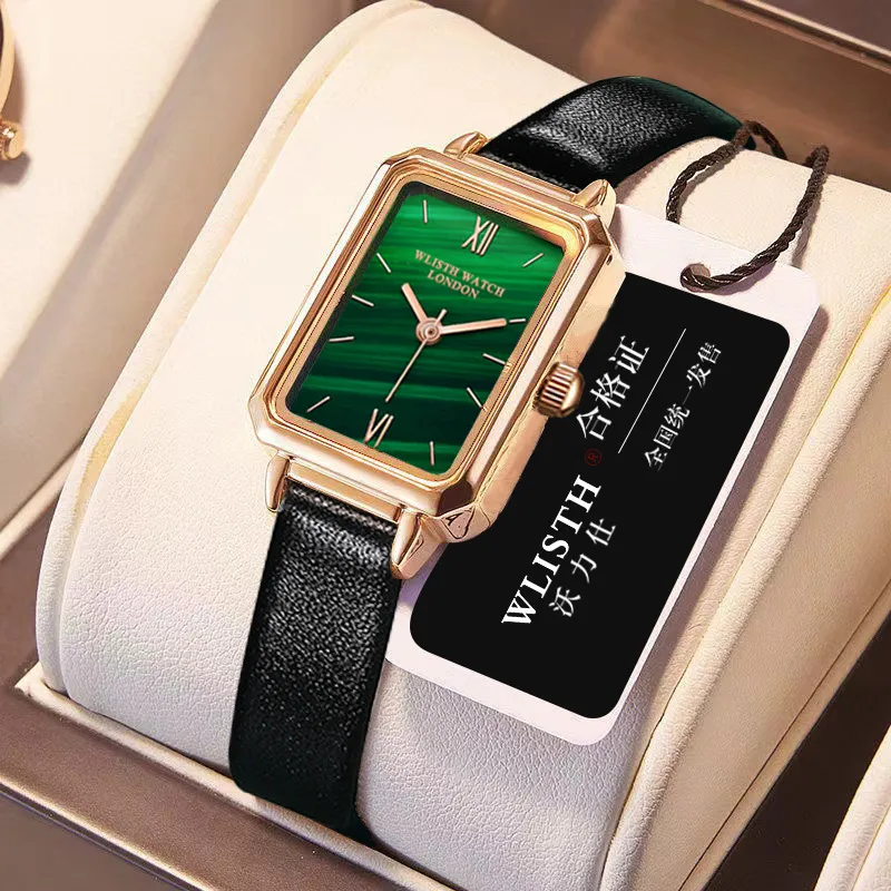 Damen Vintage Kleine Quadratische Quarzuhr Edelstahlarmband Wasserdichte Armbanduhr Mode Casual Dress Watch