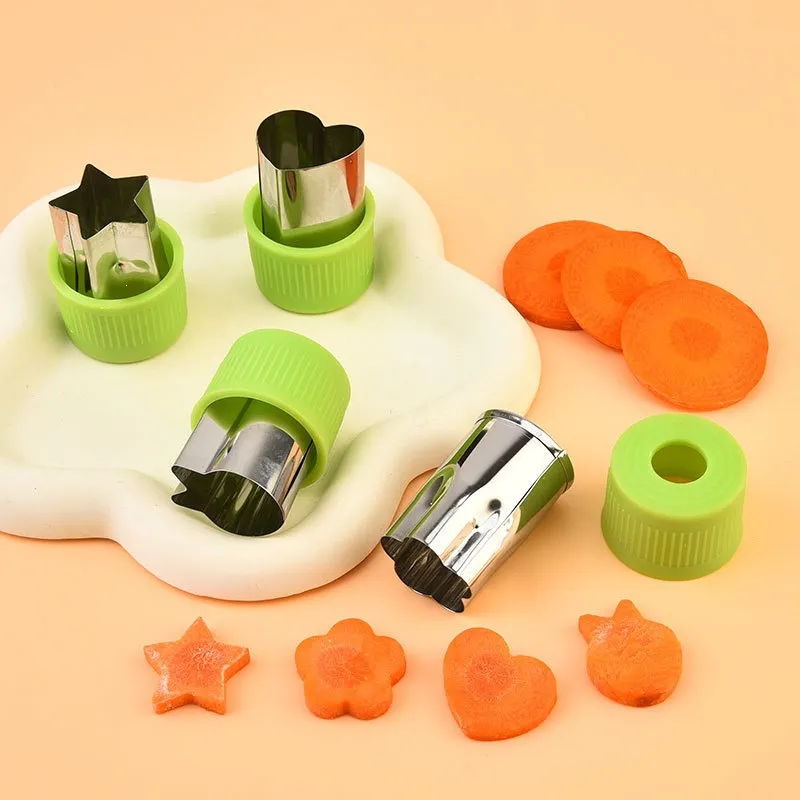 Edelstahl Obst Schneider Form Set 4 Stück DIY Gemüse Kekse Form Backen Werkzeug Für Küche Backen