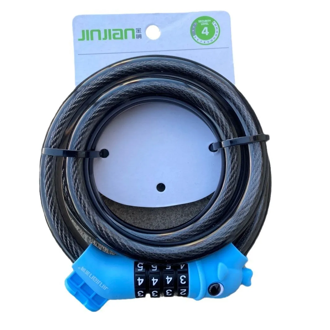 5-Digit Combination Bicycle Lock Heavy Duty Steel Wire Security Cable Lock For Mountain Road Bike