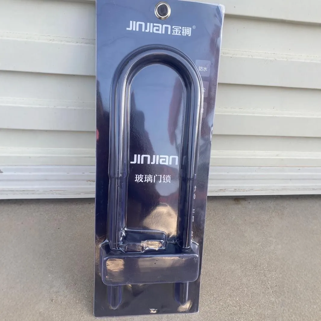Heavy Duty U-Shaped Glass Door Lock Anti-Theft Security Lock For Office Shop
