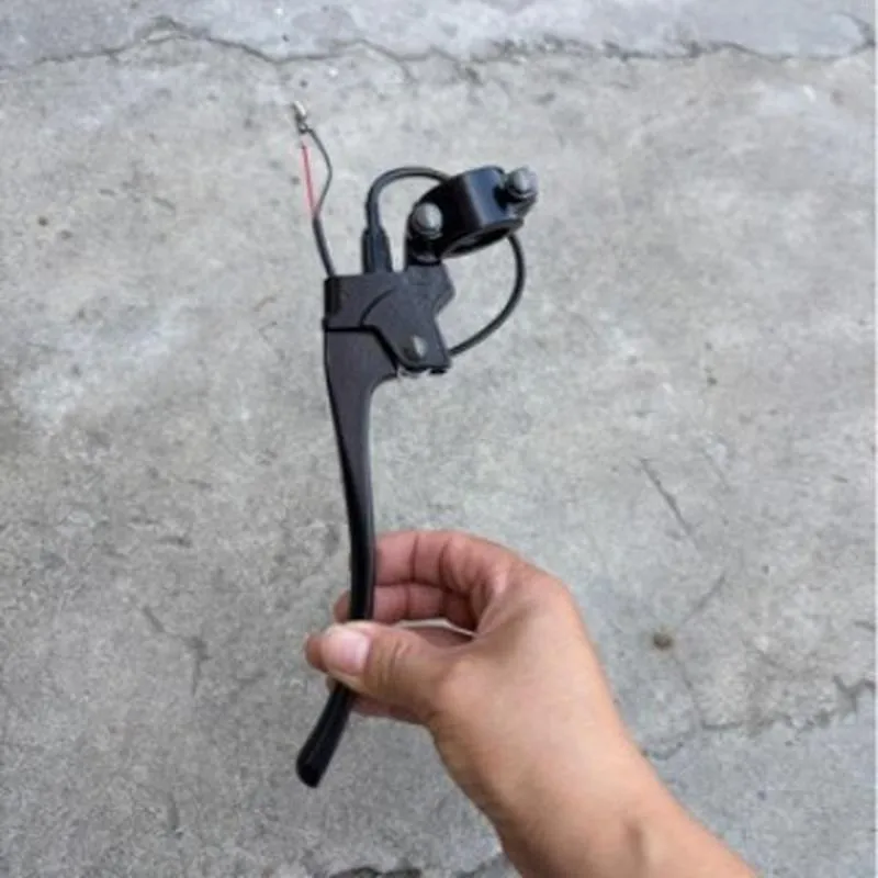 Electric Motorcycle Drum Brake Lever Assembly Aluminum Alloy Left Right Brake Handle With Cutoff Switch Parts Accessories